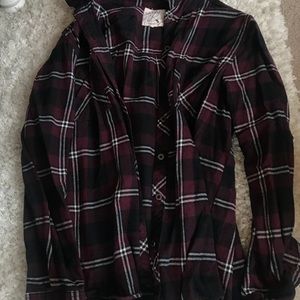 maroon flannel